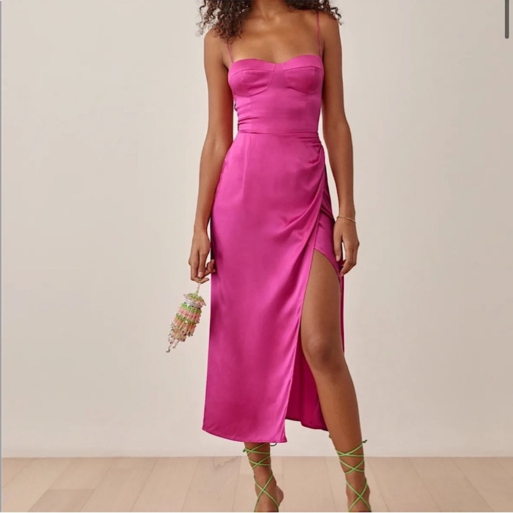Reformation Marguerite Silk Dress in size 4